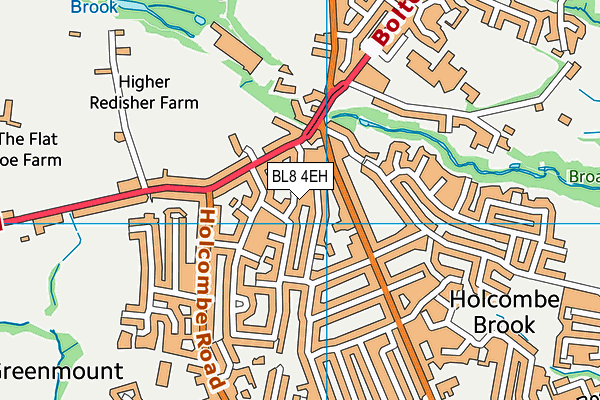 BL8 4EH map - OS VectorMap District (Ordnance Survey)