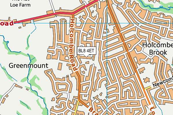 BL8 4ET map - OS VectorMap District (Ordnance Survey)