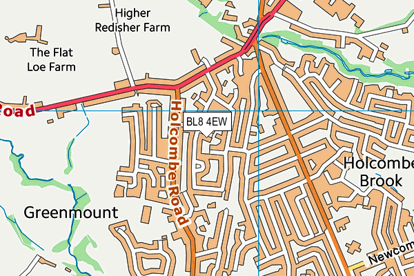 BL8 4EW map - OS VectorMap District (Ordnance Survey)