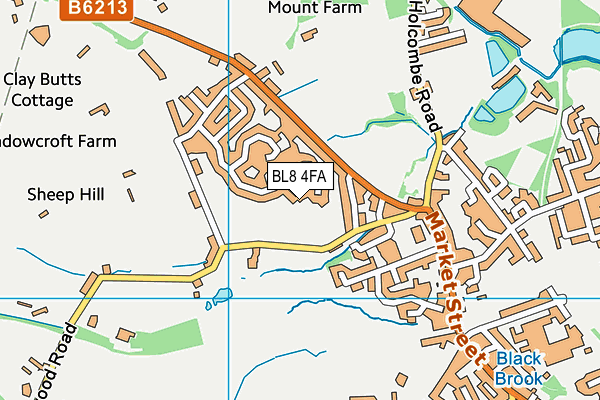 BL8 4FA map - OS VectorMap District (Ordnance Survey)