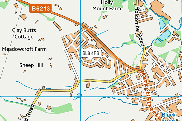 BL8 4FB map - OS VectorMap District (Ordnance Survey)