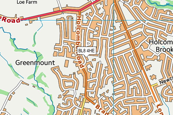 BL8 4HE map - OS VectorMap District (Ordnance Survey)