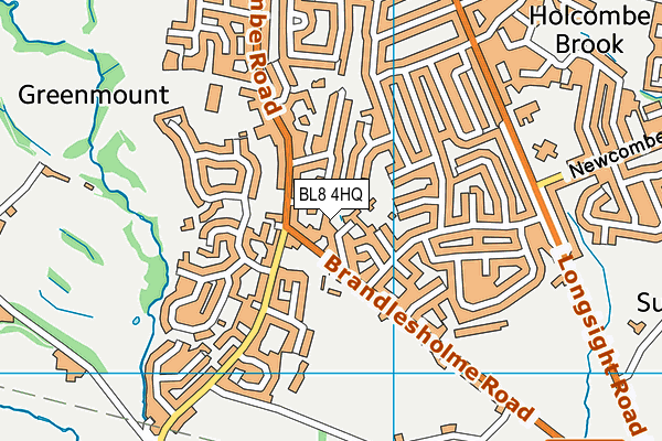 BL8 4HQ map - OS VectorMap District (Ordnance Survey)