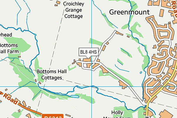 Holly Mount Roman Catholic Primary School, Bury map (BL8 4HS) - OS VectorMap District (Ordnance Survey)
