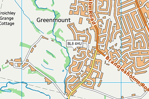 BL8 4HU map - OS VectorMap District (Ordnance Survey)