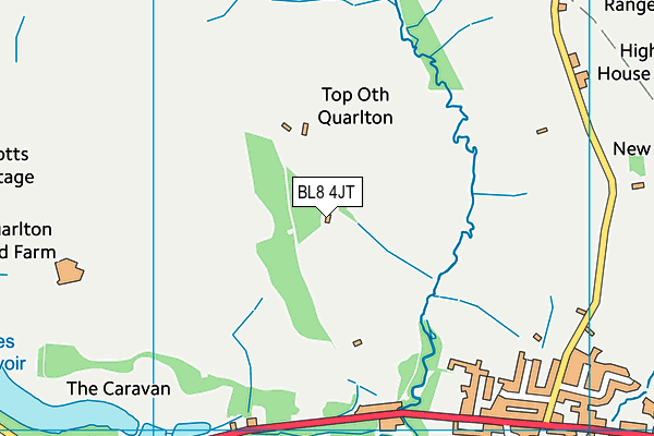 BL8 4JT map - OS VectorMap District (Ordnance Survey)