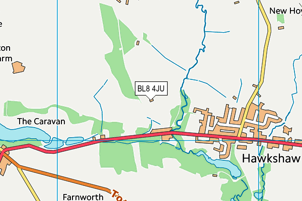 BL8 4JU map - OS VectorMap District (Ordnance Survey)