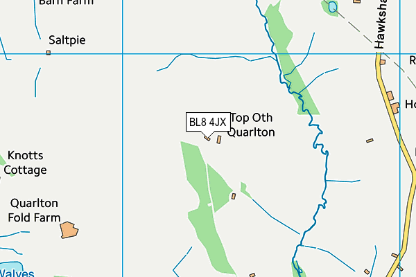 BL8 4JX map - OS VectorMap District (Ordnance Survey)