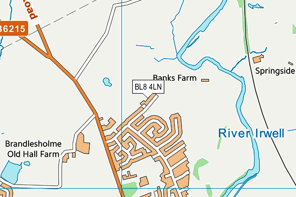 BL8 4LN map - OS VectorMap District (Ordnance Survey)
