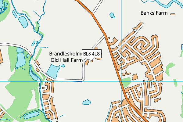 BL8 4LS map - OS VectorMap District (Ordnance Survey)