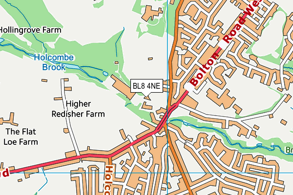 BL8 4NE map - OS VectorMap District (Ordnance Survey)