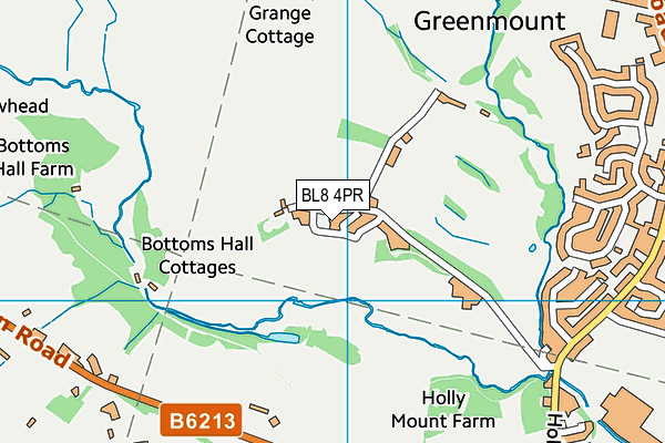 BL8 4PR map - OS VectorMap District (Ordnance Survey)