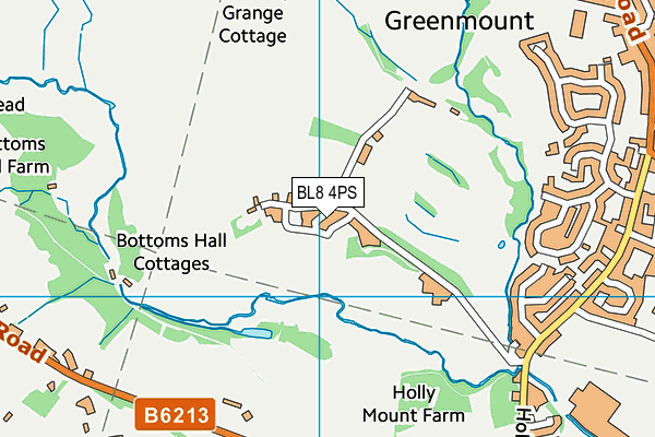 BL8 4PS map - OS VectorMap District (Ordnance Survey)