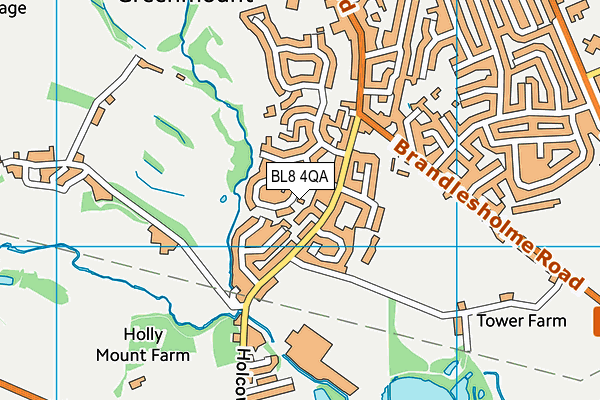 BL8 4QA map - OS VectorMap District (Ordnance Survey)