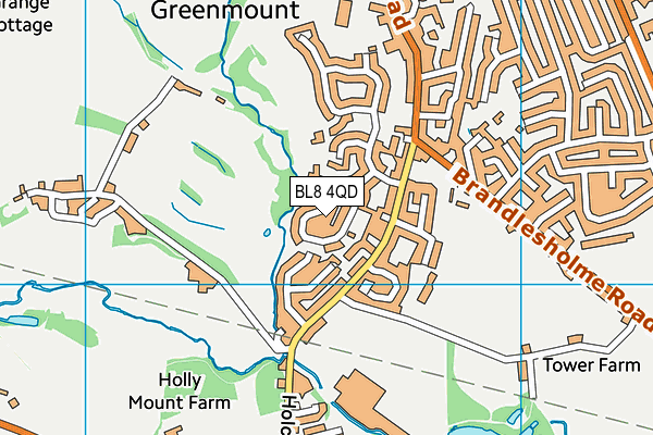 BL8 4QD map - OS VectorMap District (Ordnance Survey)