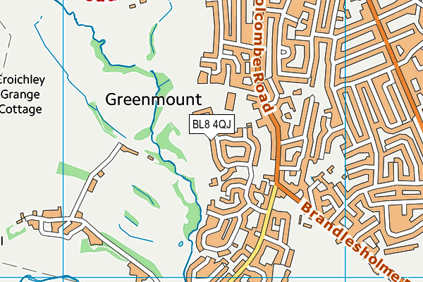 BL8 4QJ map - OS VectorMap District (Ordnance Survey)