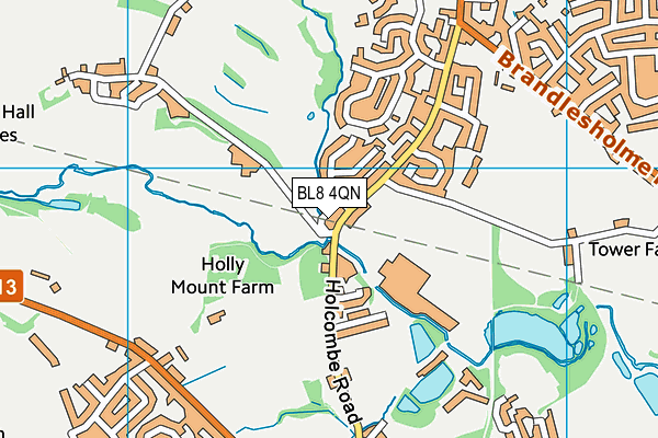 BL8 4QN map - OS VectorMap District (Ordnance Survey)