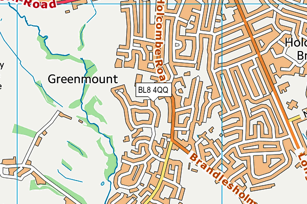BL8 4QQ map - OS VectorMap District (Ordnance Survey)