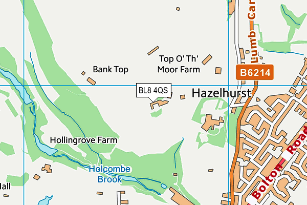 BL8 4QS map - OS VectorMap District (Ordnance Survey)