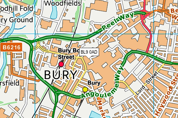 Map of BURY HEARING CENTRE LTD at district scale