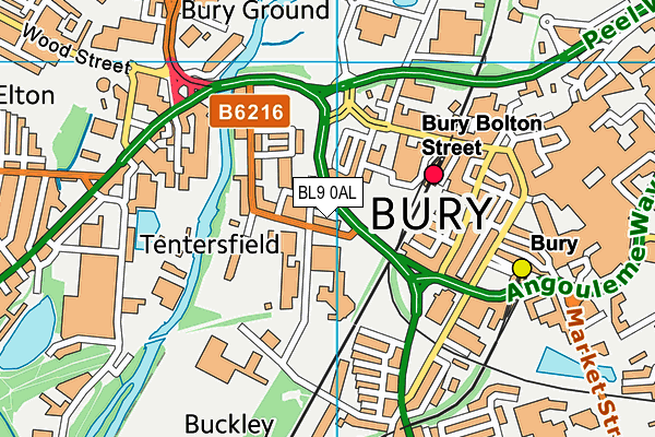 BL9 0AL map - OS VectorMap District (Ordnance Survey)