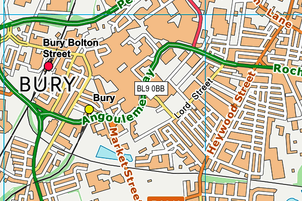BL9 0BB map - OS VectorMap District (Ordnance Survey)