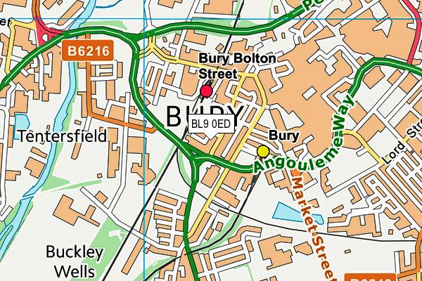 BL9 0ED map - OS VectorMap District (Ordnance Survey)