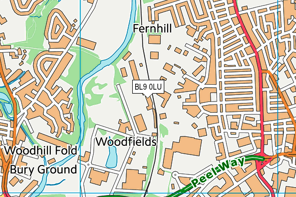 BL9 0LU map - OS VectorMap District (Ordnance Survey)