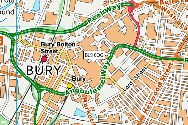 Anytime Fitness (Bury) map (BL9 0QG) - OS VectorMap District (Ordnance Survey)