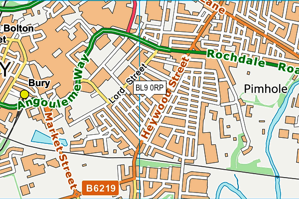 BL9 0RP map - OS VectorMap District (Ordnance Survey)