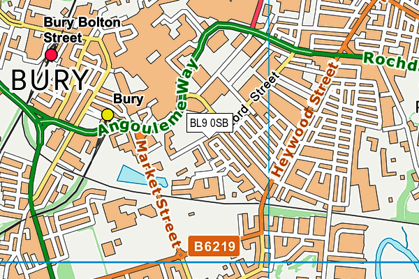 BL9 0SB map - OS VectorMap District (Ordnance Survey)
