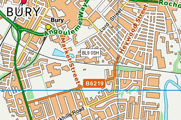 BL9 0SH map - OS VectorMap District (Ordnance Survey)