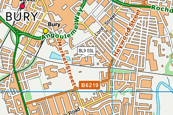 BL9 0SL map - OS VectorMap District (Ordnance Survey)