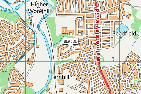 BL9 5DL map - OS VectorMap District (Ordnance Survey)