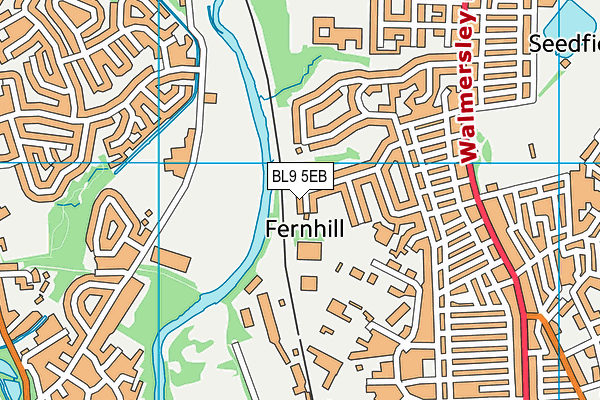 BL9 5EB map - OS VectorMap District (Ordnance Survey)