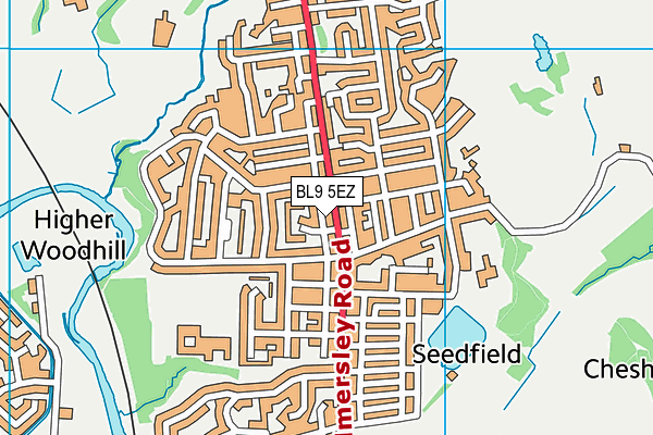 BL9 5EZ map - OS VectorMap District (Ordnance Survey)