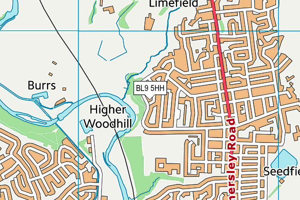 BL9 5HH map - OS VectorMap District (Ordnance Survey)