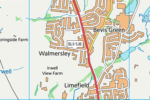 Springside Primary School map (BL9 5JB) - OS VectorMap District (Ordnance Survey)