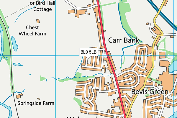 BL9 5LB map - OS VectorMap District (Ordnance Survey)