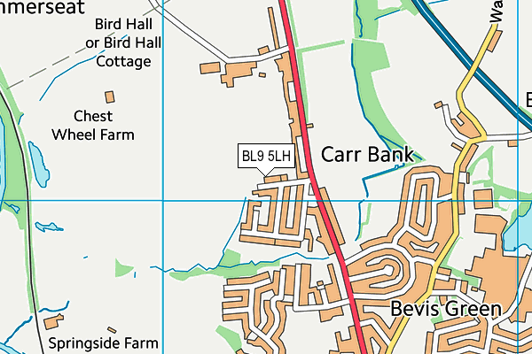 BL9 5LH map - OS VectorMap District (Ordnance Survey)