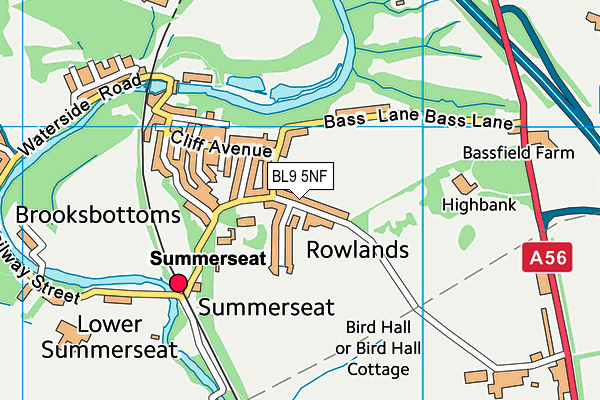 Summerseat Methodist Primary School map (BL9 5NF) - OS VectorMap District (Ordnance Survey)