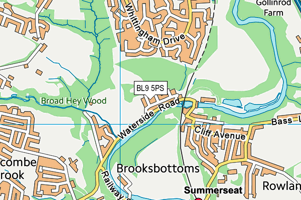 BL9 5PS map - OS VectorMap District (Ordnance Survey)