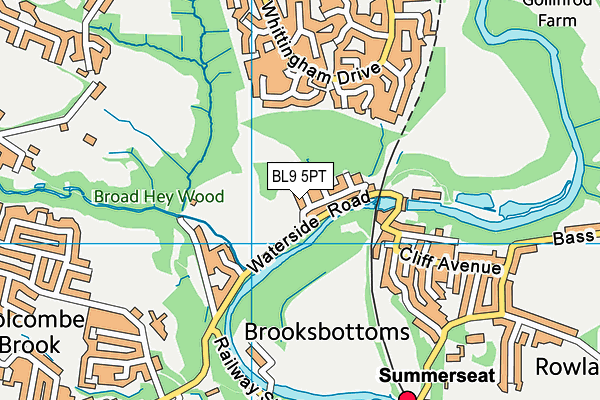BL9 5PT map - OS VectorMap District (Ordnance Survey)