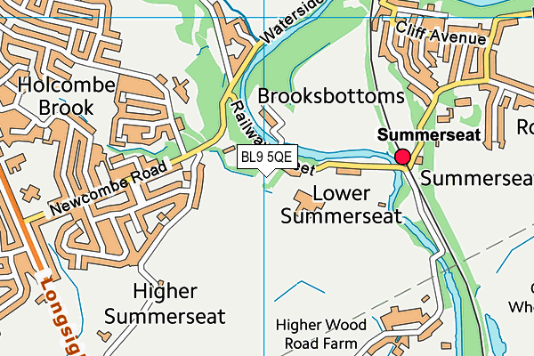 BL9 5QE map - OS VectorMap District (Ordnance Survey)