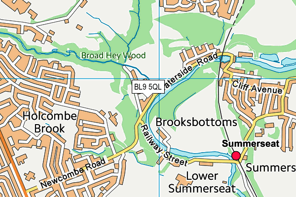 Summerseat Park map (BL9 5QL) - OS VectorMap District (Ordnance Survey)