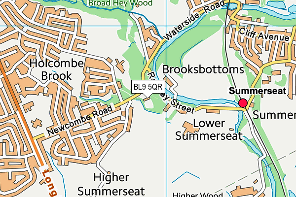 BL9 5QR map - OS VectorMap District (Ordnance Survey)