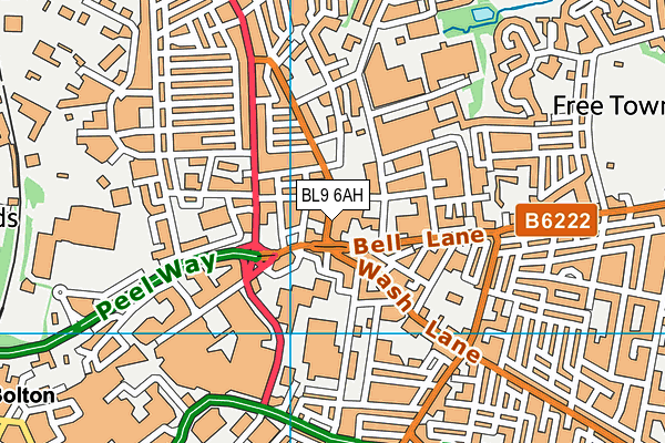 Vibe Personal Training Studio (Bury) map (BL9 6AH) - OS VectorMap District (Ordnance Survey)