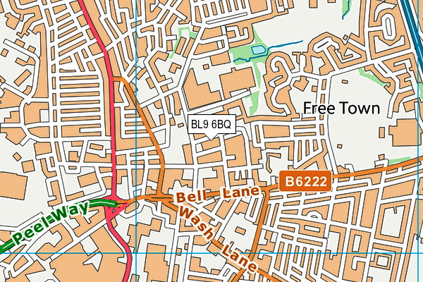 BL9 6BQ map - OS VectorMap District (Ordnance Survey)