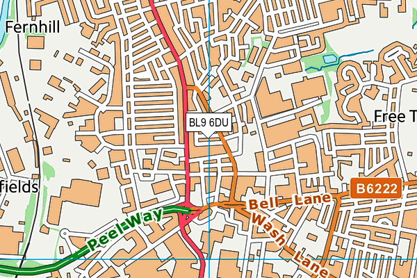 BL9 6DU map - OS VectorMap District (Ordnance Survey)