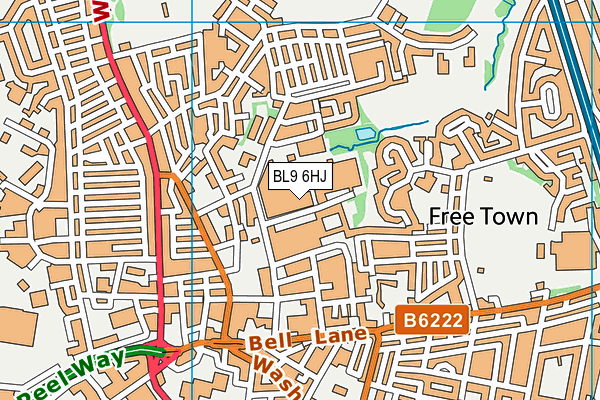BL9 6HJ map - OS VectorMap District (Ordnance Survey)